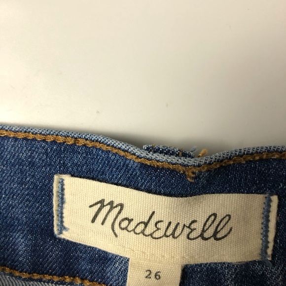 Madewell Pieced Mccarren Raw Hem Denim Miniskirt - Picture 7 of 8